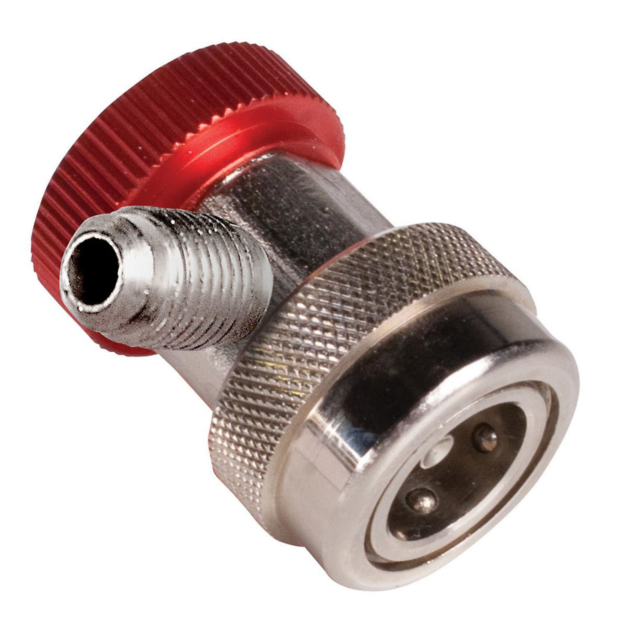FJC R134a Manual Quick Coupler — 1/4in. Hose Connection, High Side, 90-Degree, Model# FJC6003